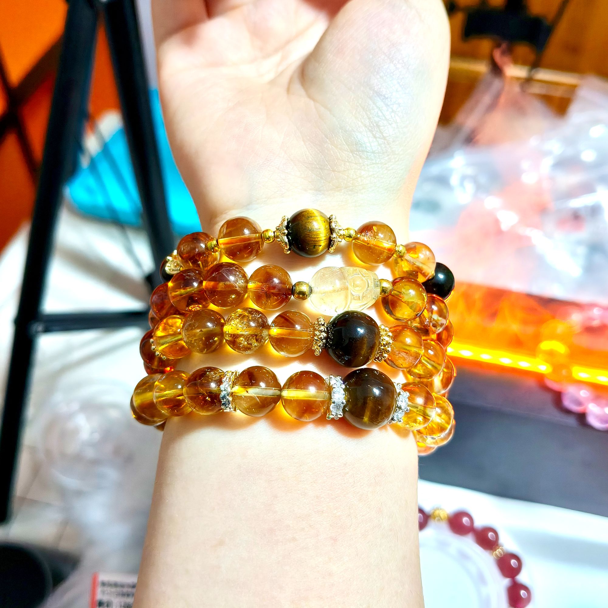 【过年必备】财富临门黄塔晶轻奢搭配貔貅或黄虎眼（多样性发其一）