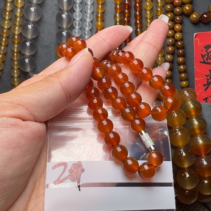 正***明玛瑙/玉髓手链未镶嵌2