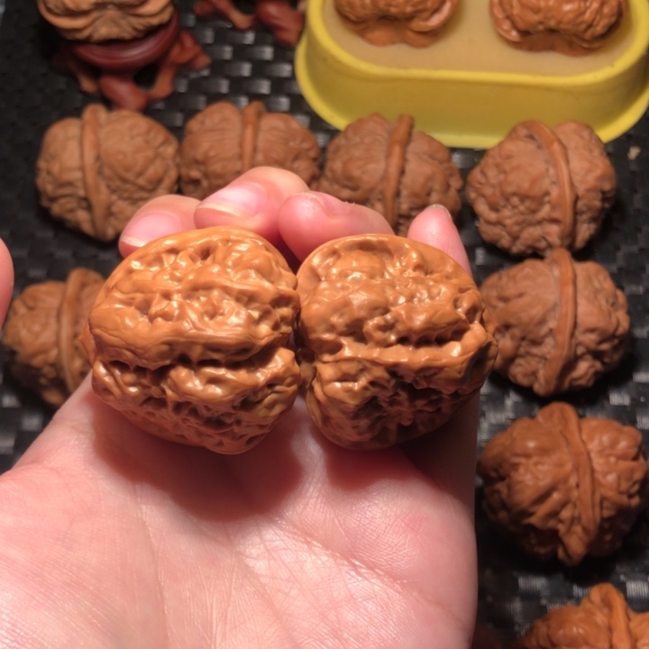 把件文玩核桃37开背麻麻赖赖肌肉蛙