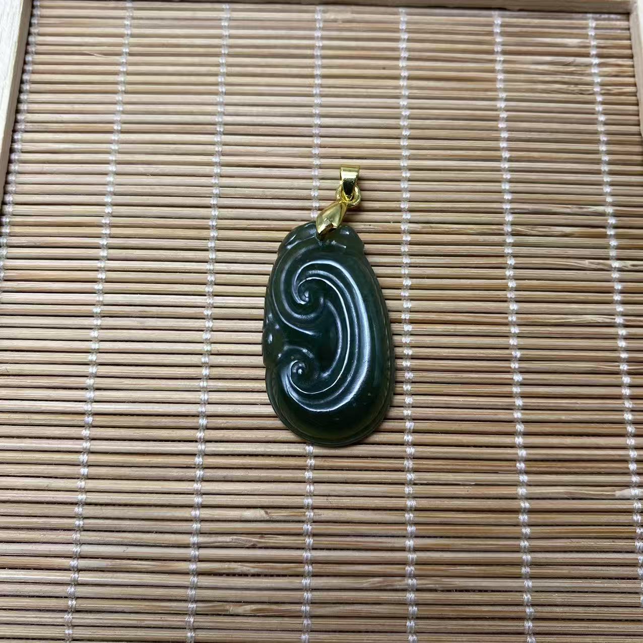 天然新疆和田玉如意吊坠-v220-多样性发一