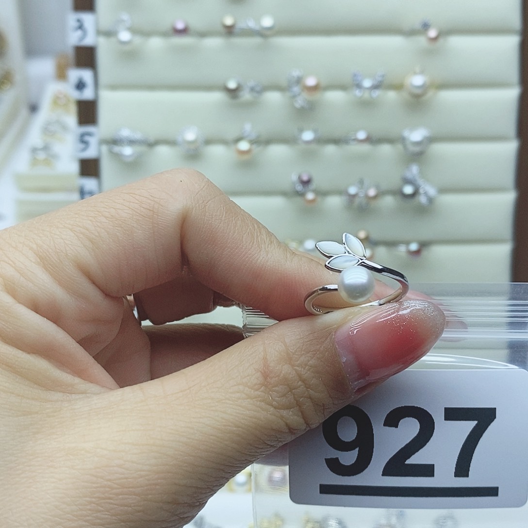 淡水珍珠戒指银S925镶嵌?***?927