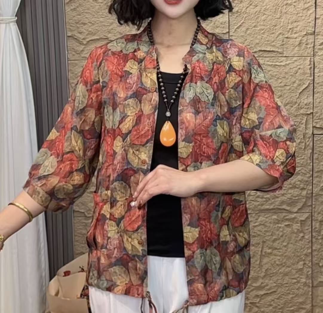 2025新款防晒外套七分袖休闲百搭