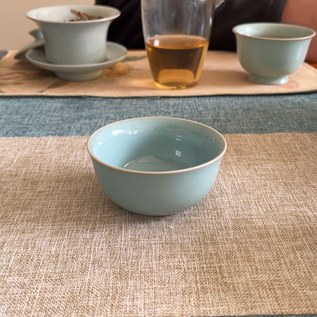 天青釉鸡缸杯郗奎奎