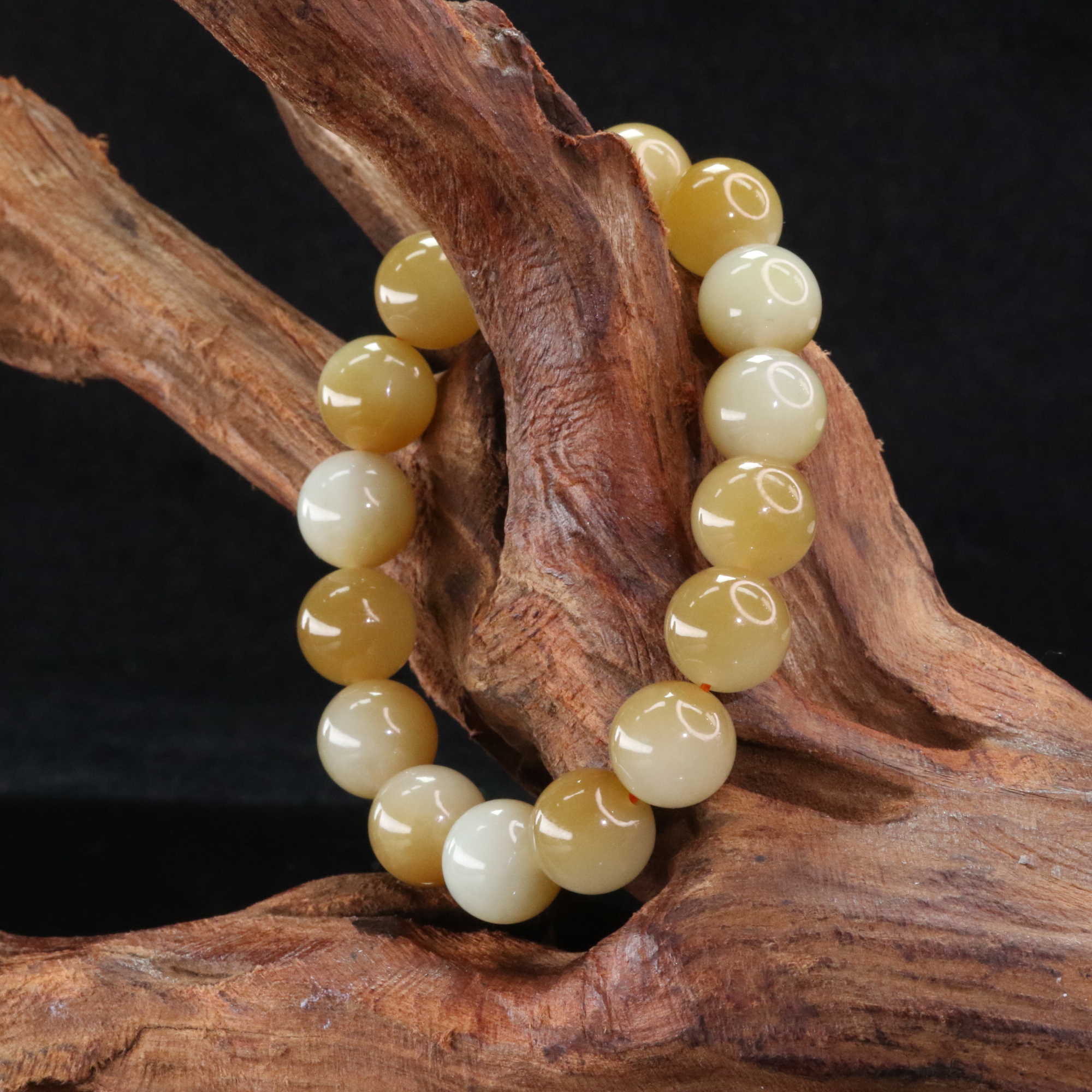 41和田玉糖白手串/300257上海嘉禾拍卖