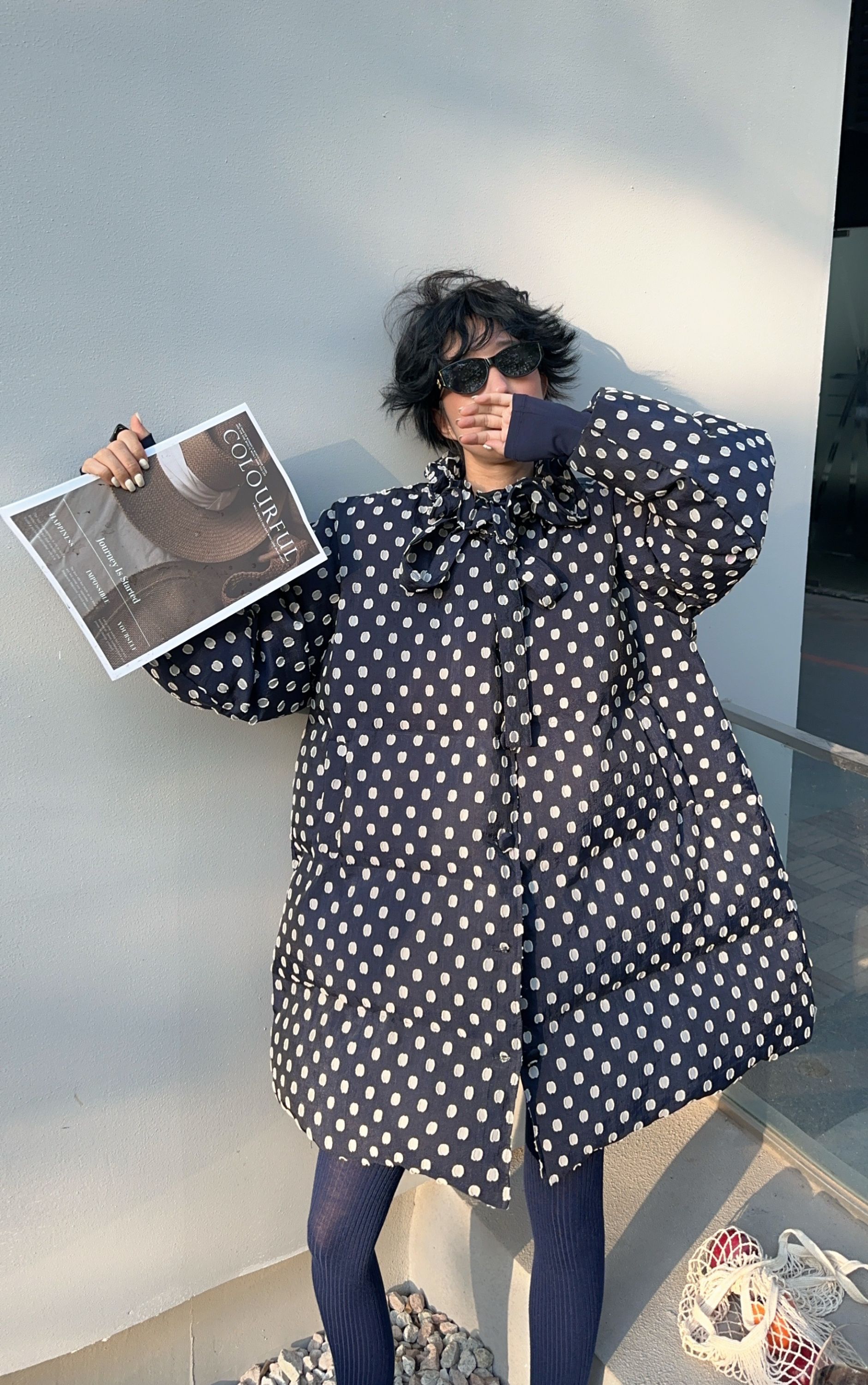 【复古印象】2025年冬装新款重磅提花波点原创设计棉服