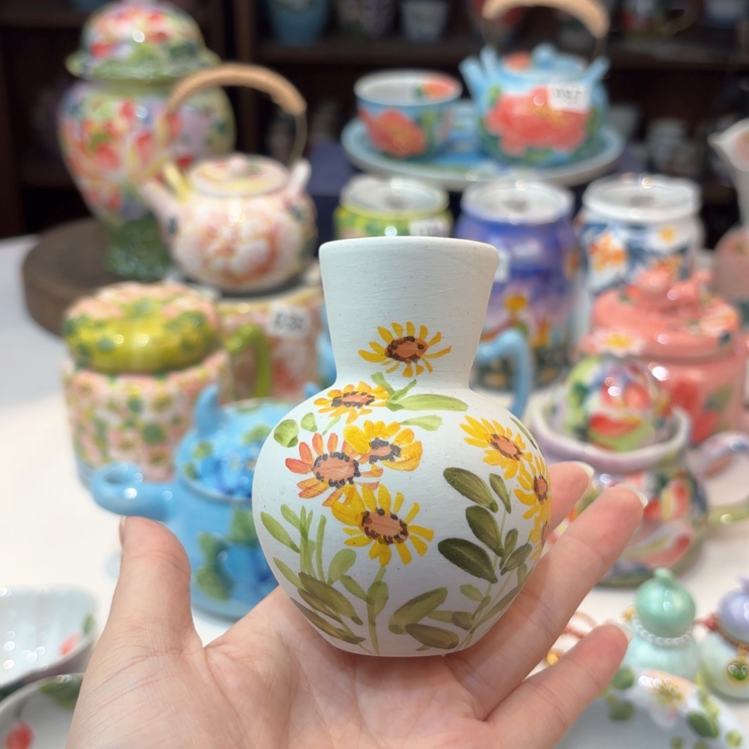 景德镇手绘高温釉下彩陶瓷茶具