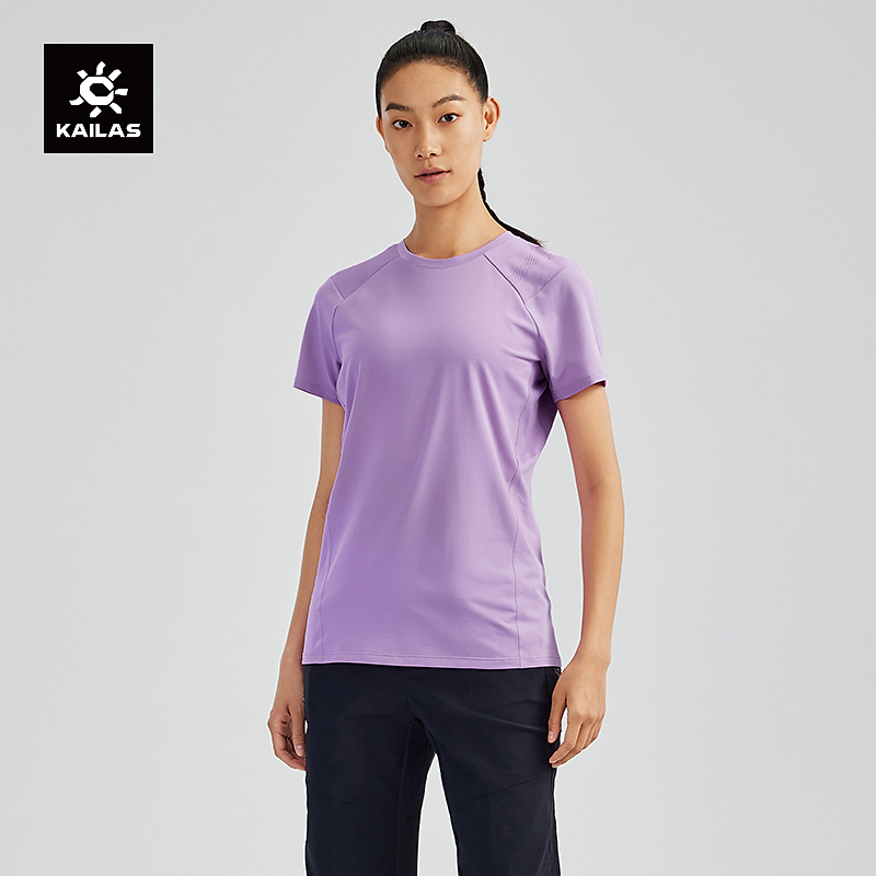 KAILAS凯乐石功能短袖T恤吸湿速干透气户外运动弹力徒步登山女款