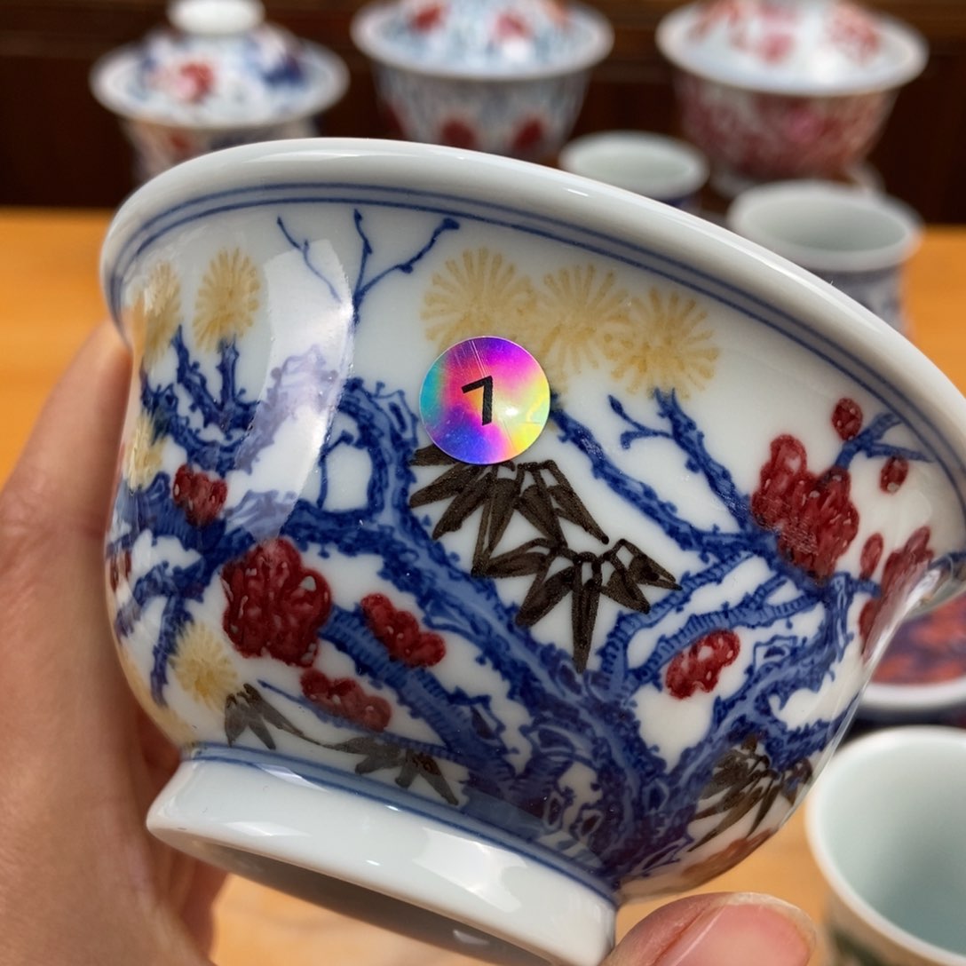 手绘现代茶具非古董