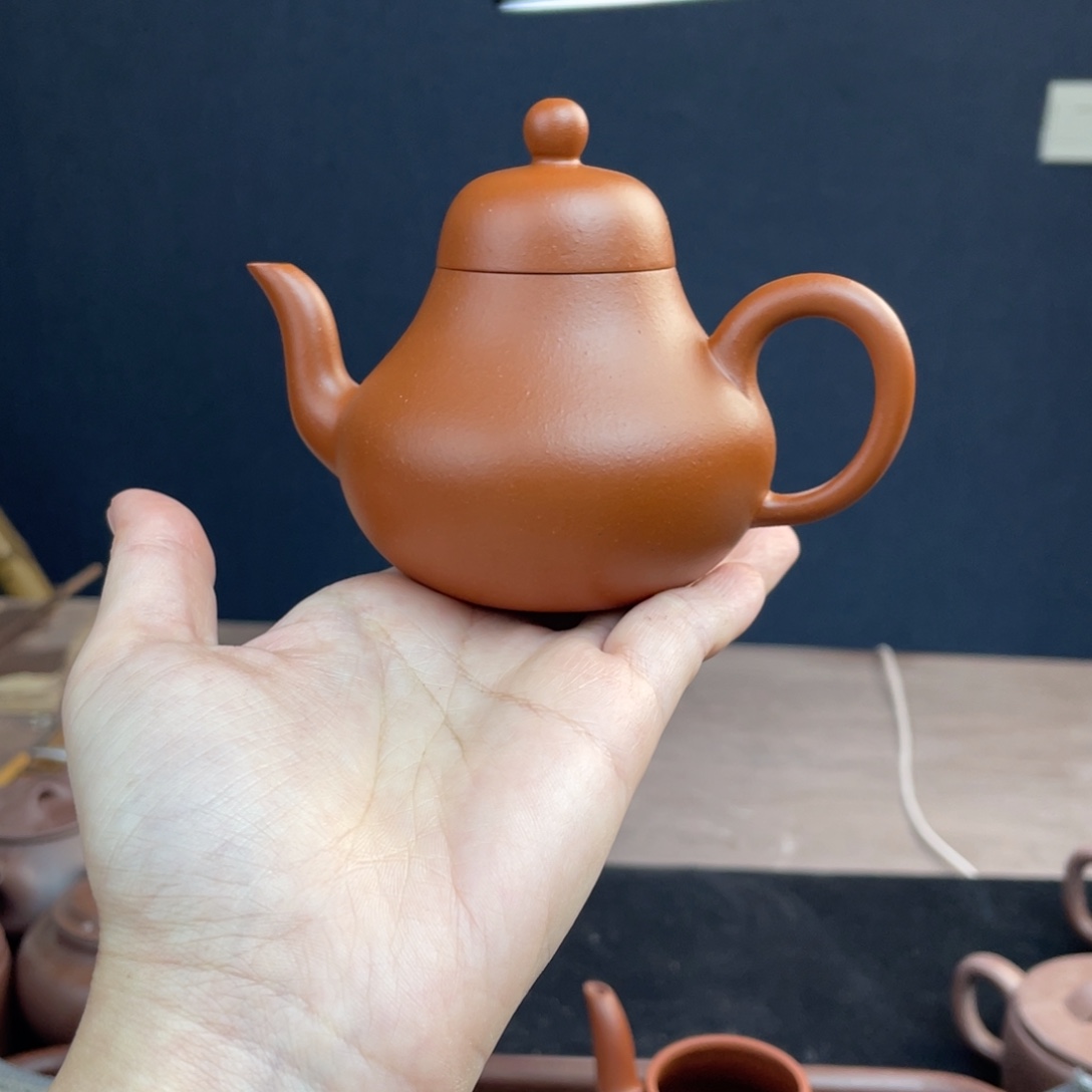 紫砂茶壶微瑕半手工生砂朱泥思婷150cc