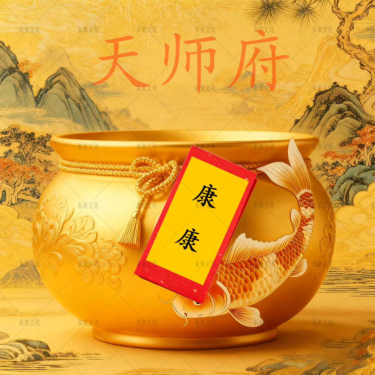 2号康康【师傅推荐】生肖龙虎山福贴挂饰