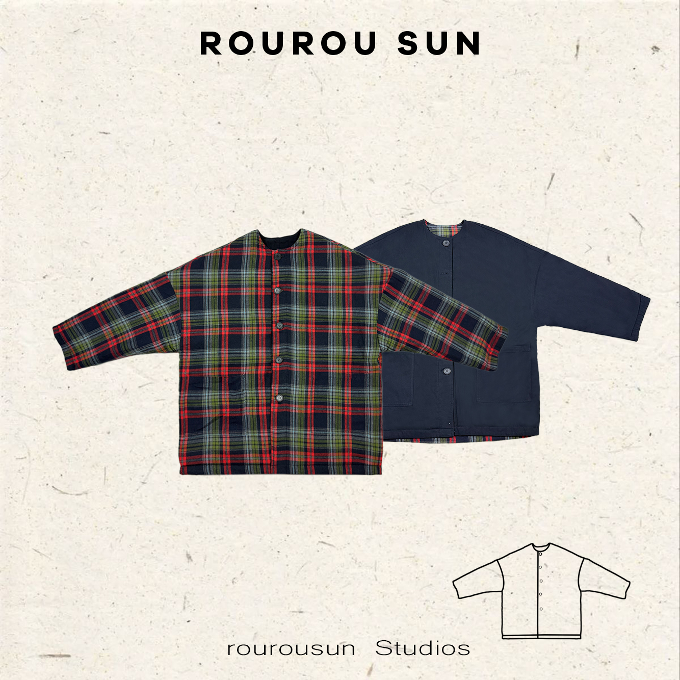 29868冬款女装韩版格子加厚撞色宽松百搭港风棉衣外套