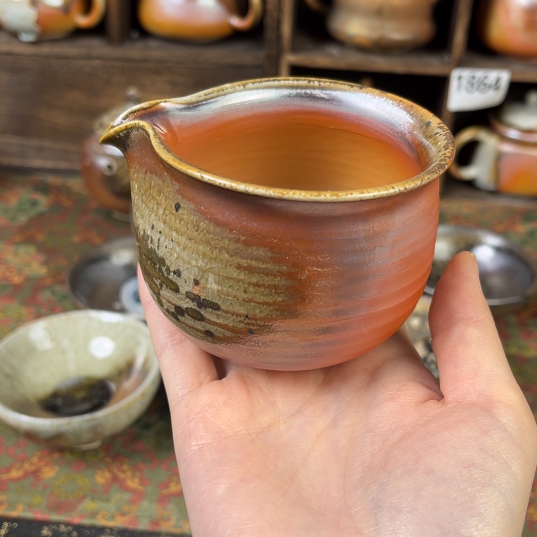 摆件柴烧茶器公道杯