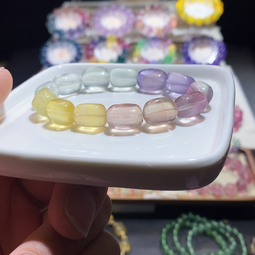 手链未镶嵌萤石马卡龙糖豆9加