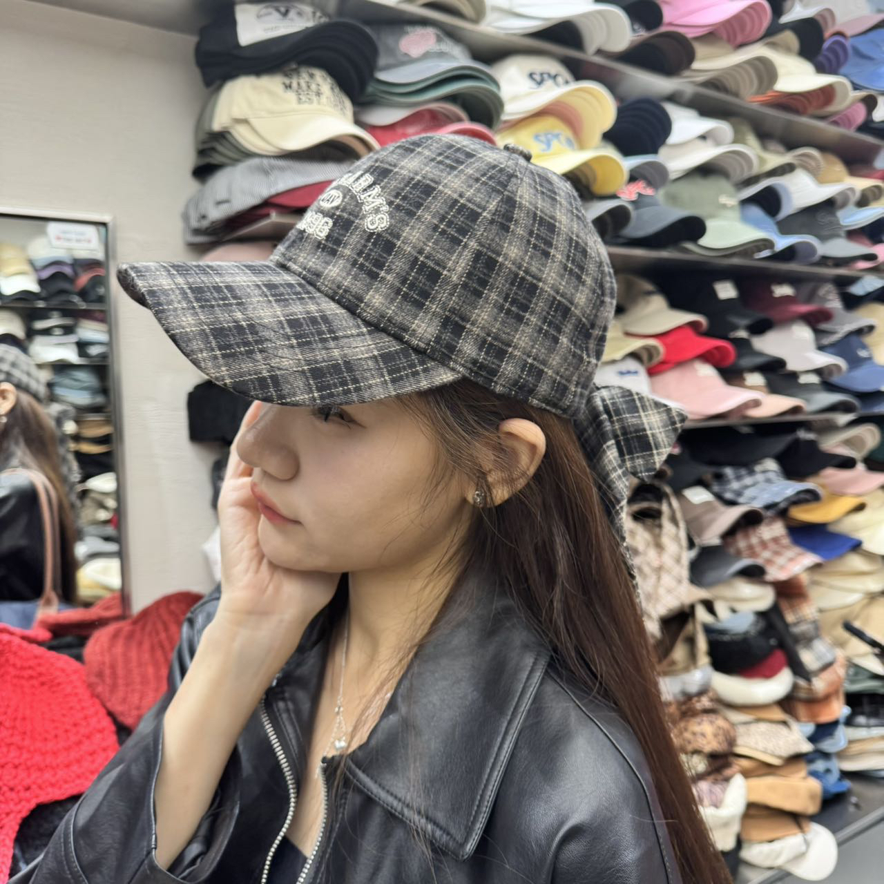 016帽子韩版网红蝴蝶结绑带可拆卸