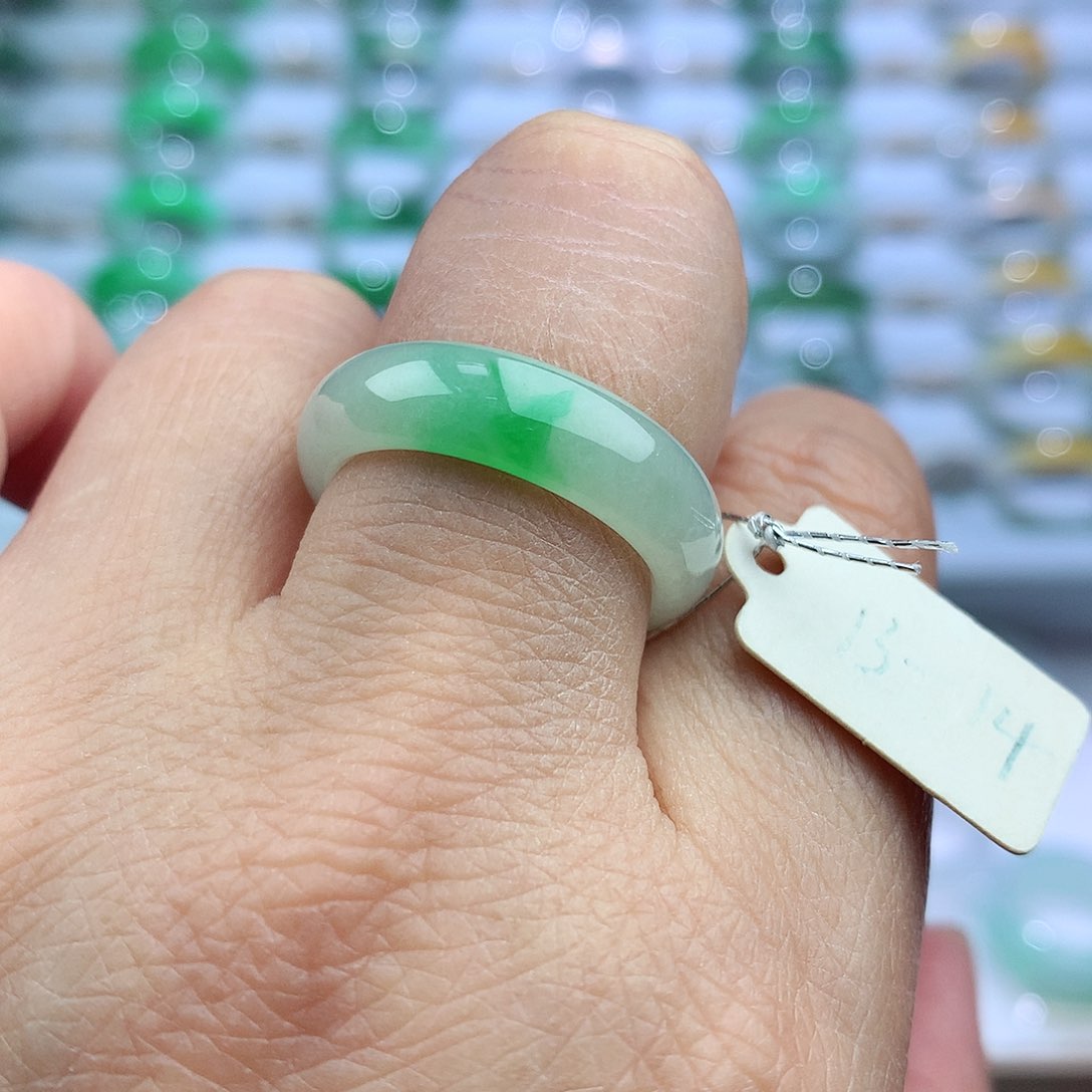 未镶嵌戒指翡翠13-14号