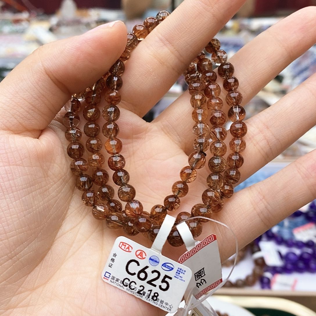 水晶手链未镶嵌C625 黑金超 5m+