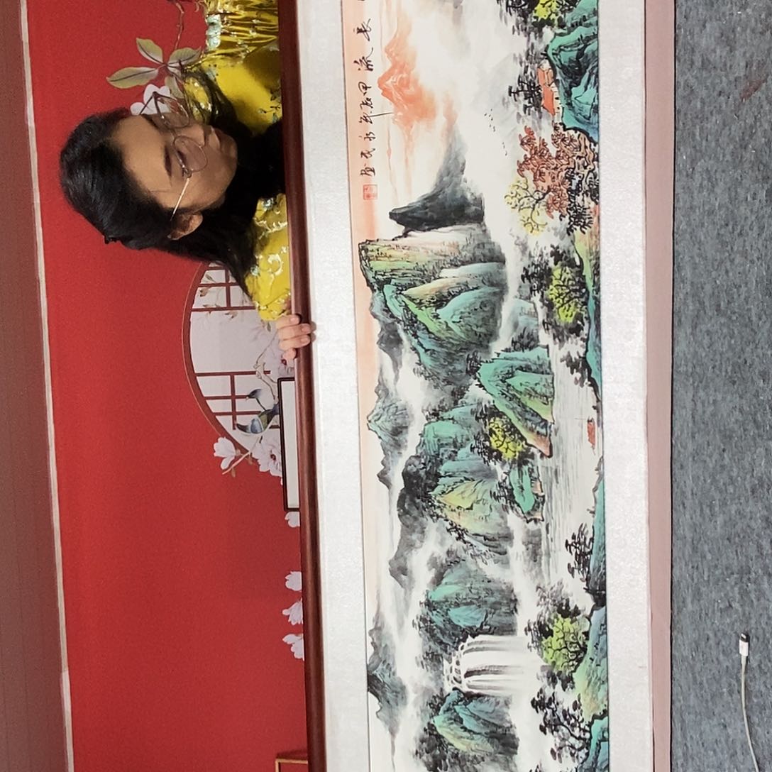 国画手写手绘国画作品47✖️163