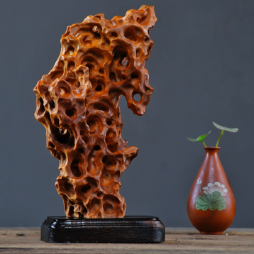 太行崖柏根雕摆件弥勒佛达摩财神观音天然随型木雕雕件礼品工艺品