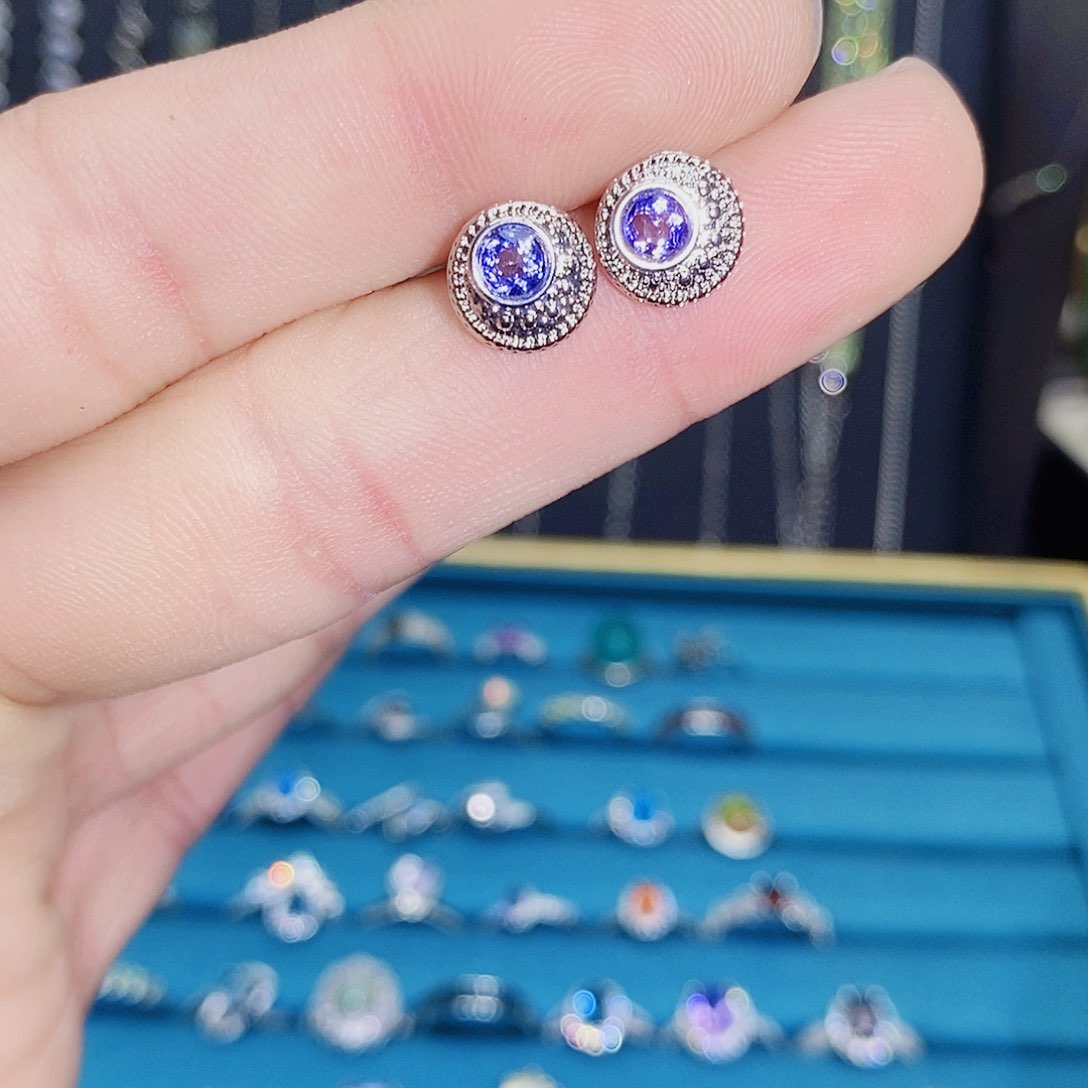 紫晶珠宝半成品银S925镶嵌