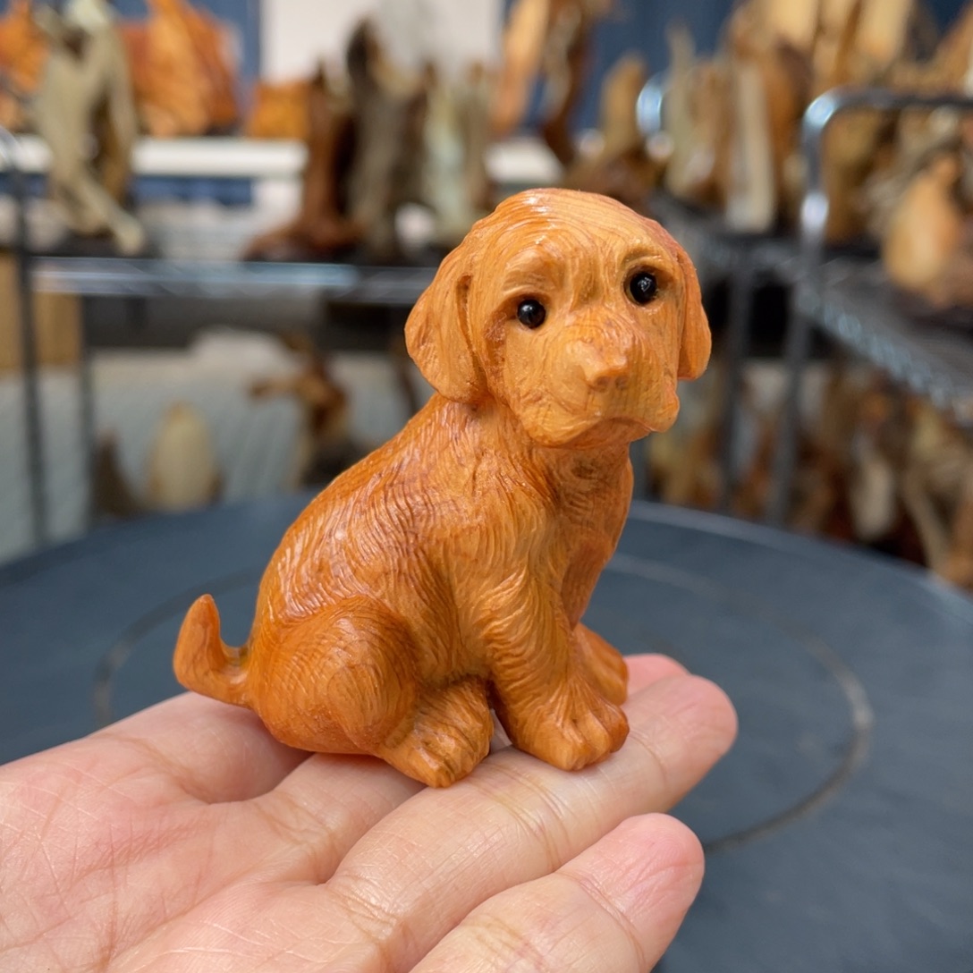 柏木（崖柏）手把件狗