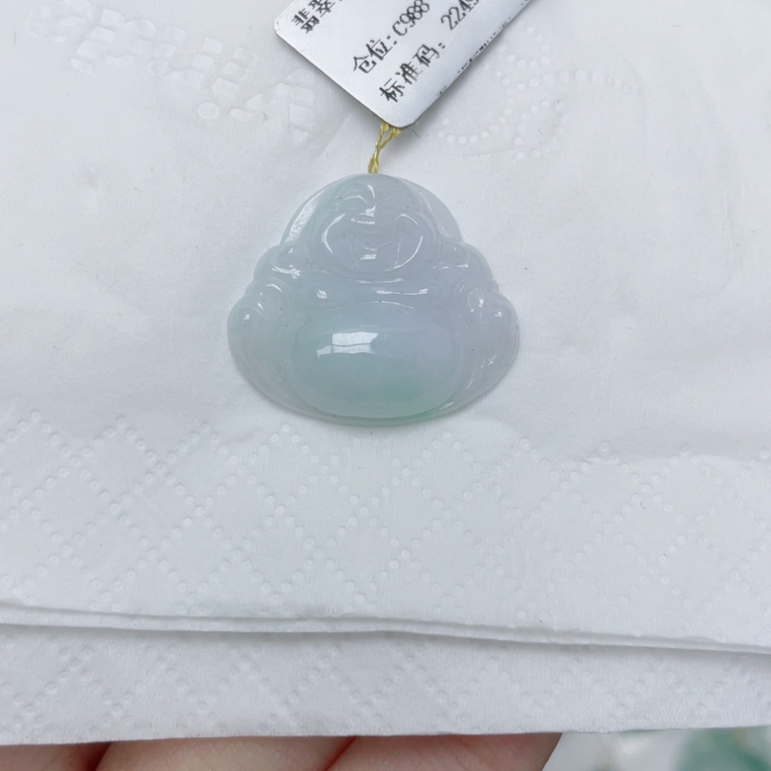 翡翠未镶嵌颈饰佛公