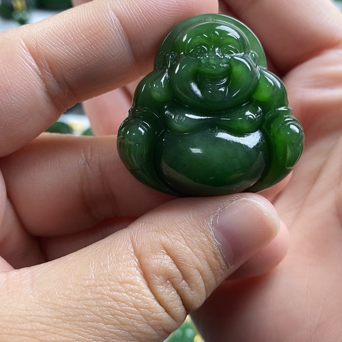 猫***员和田玉（碧玉）未镶嵌颈饰35