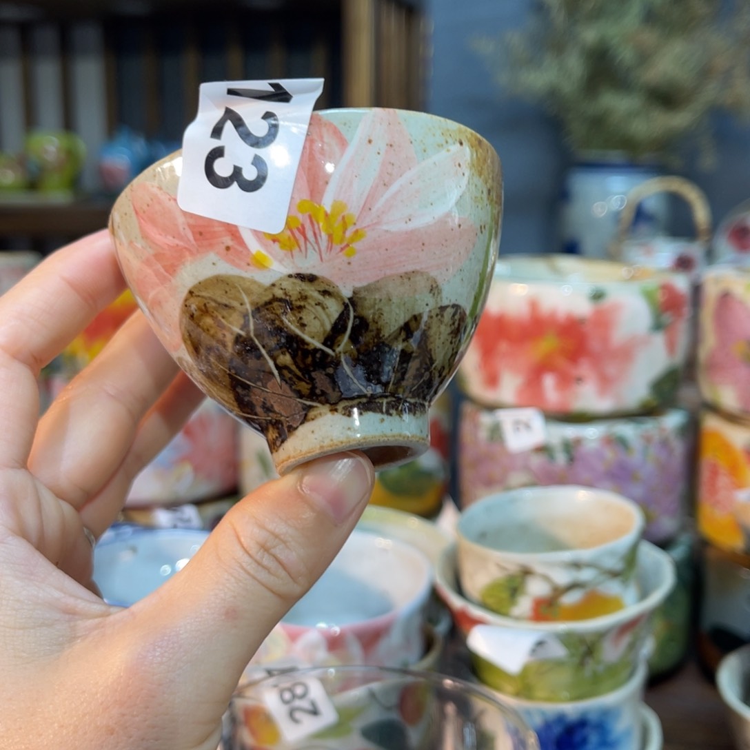 杯美***啡素浅陶瓷手工手绘