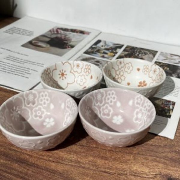 樱花3.5英寸碗两粉两白4个装