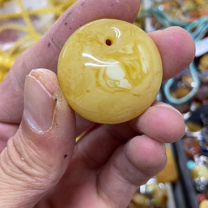 未镶嵌蜜蜡裸石吊坠