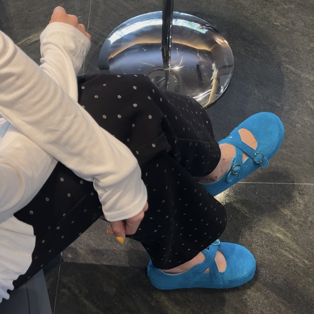 糖糖 | 海之缪斯 | 油画风交叉双扣玛丽 复古牛皮6cm潮搭通勤勃肯