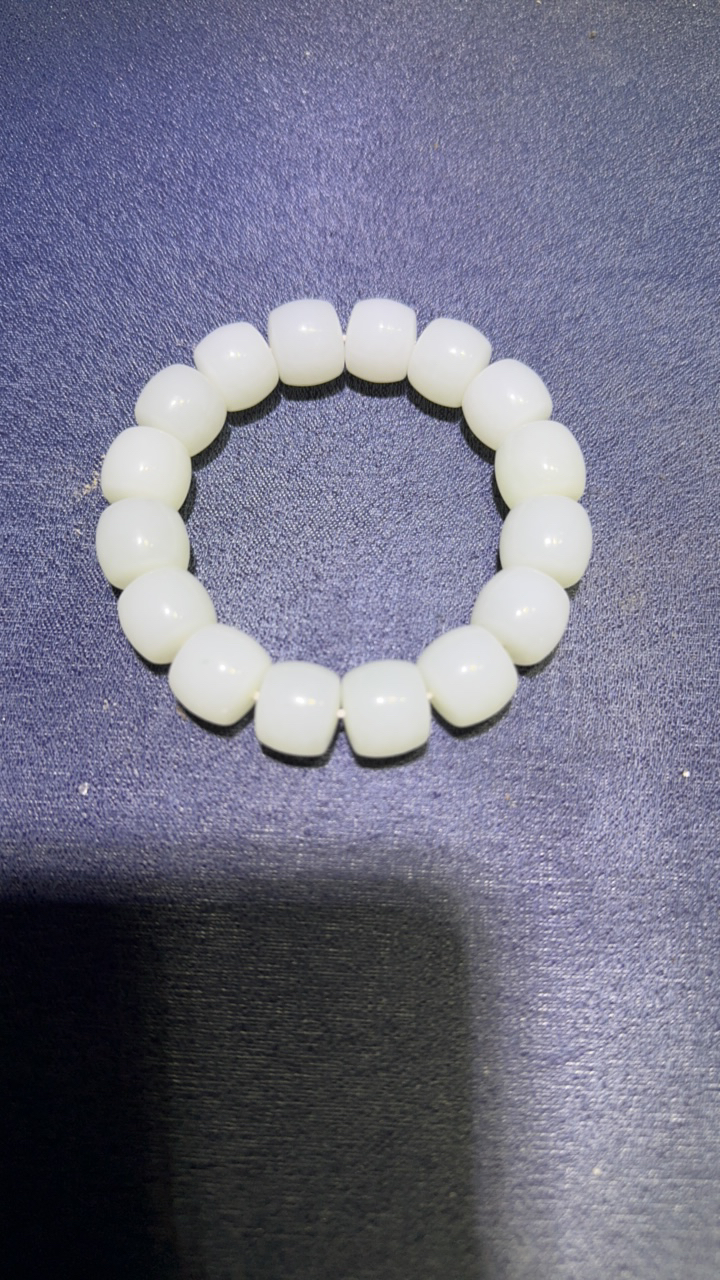 和田玉白玉老型珠手串