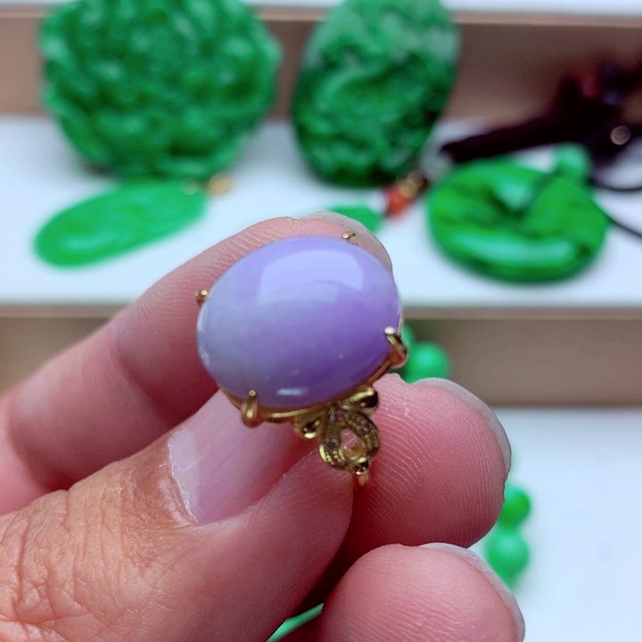 翡翠未镶嵌戒指戒指