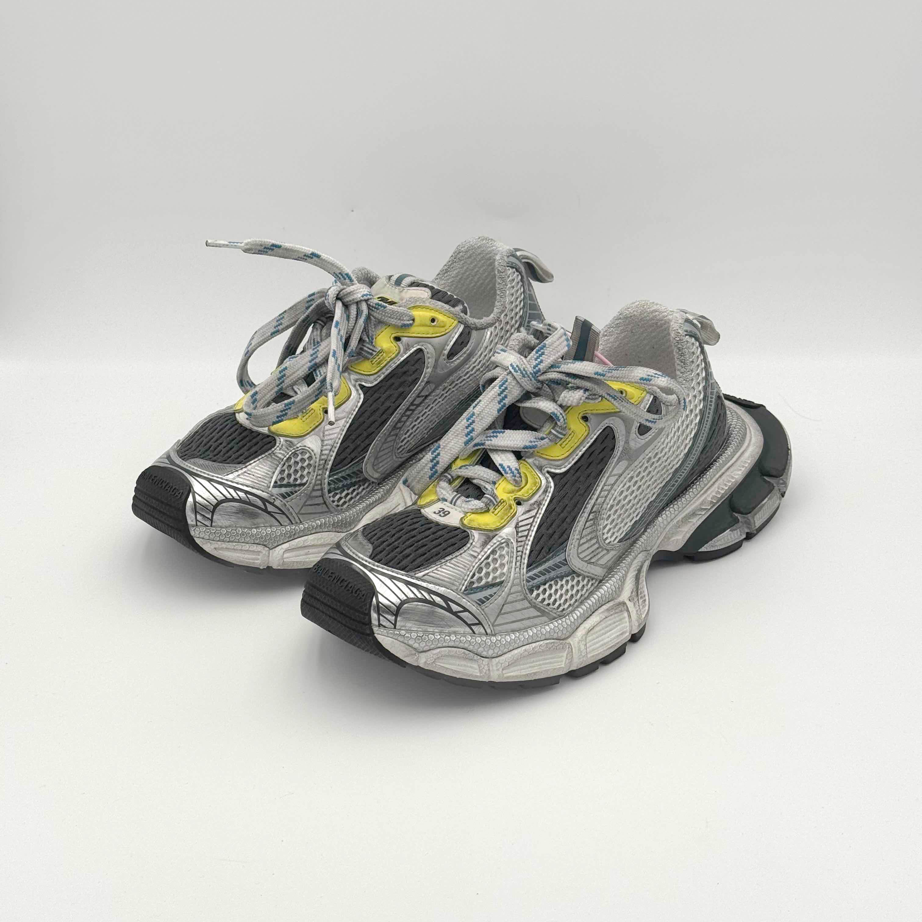 99新 Balenciaga/巴黎世家 3XL灰蓝色做旧老爹鞋/39码/DM0327