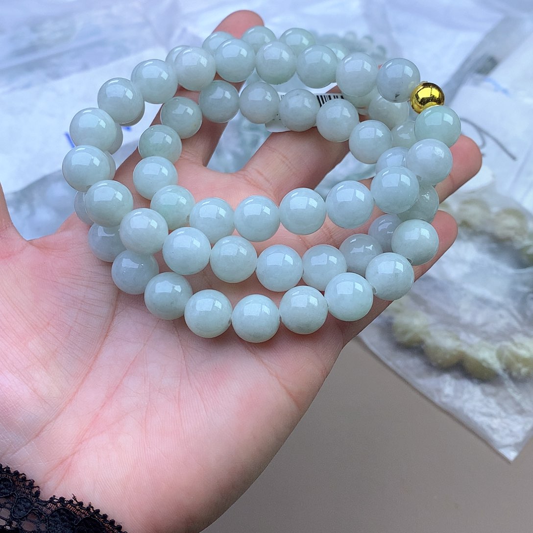 未镶嵌手串搭配定制翡翠