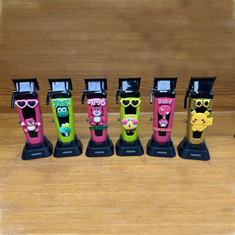 【送胶片】理发推子装饰贴3D立体可爱黑白煤球青蛙草莓熊diy软胶贴