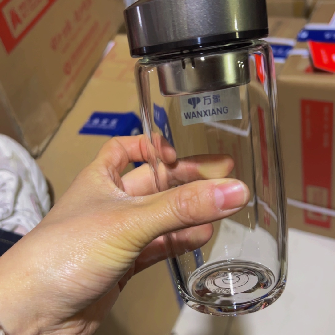 U405单层烫手玻璃杯加杯套