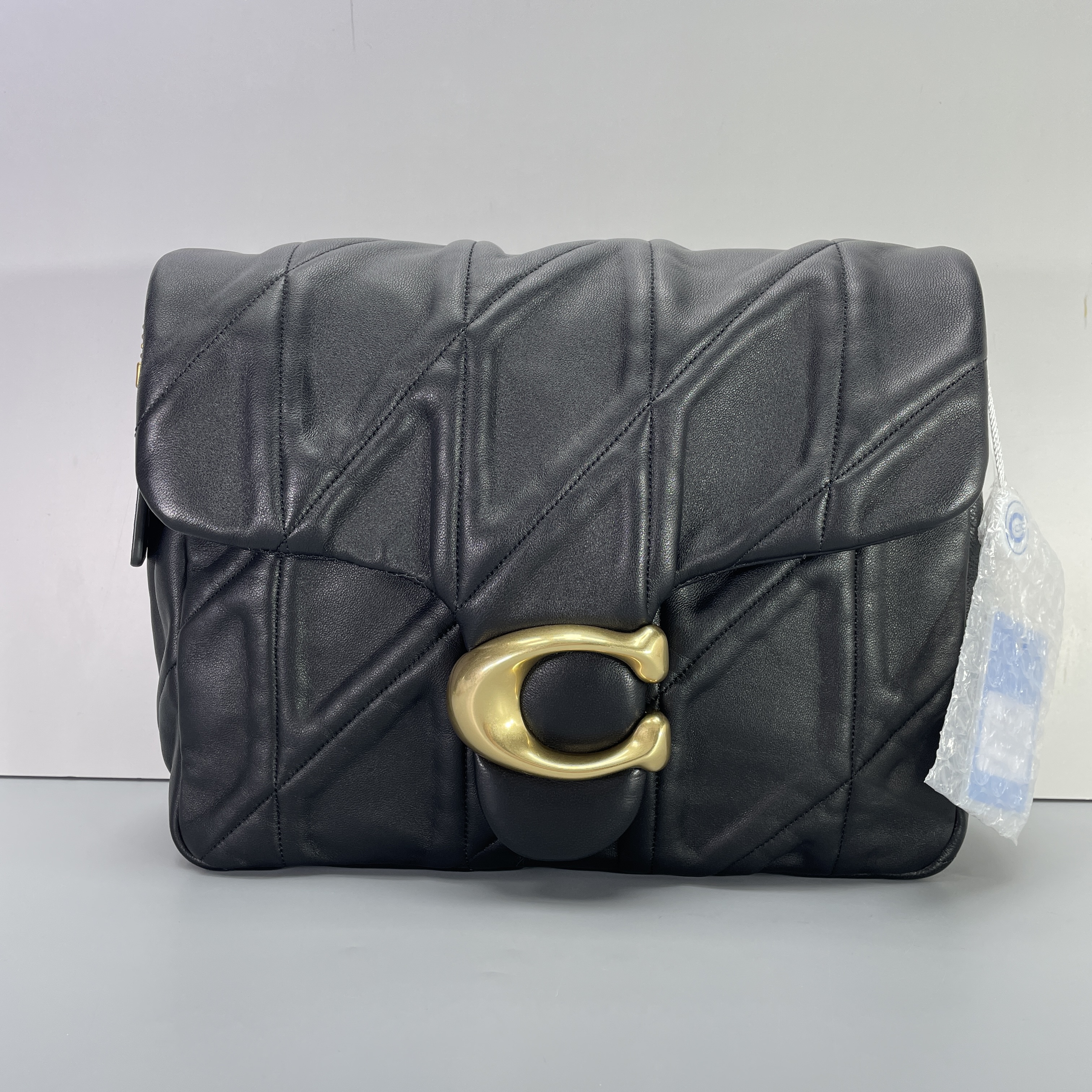 95新 COACH/蔻驰 tabby26新款黑色单肩包26*21*9cmM061718