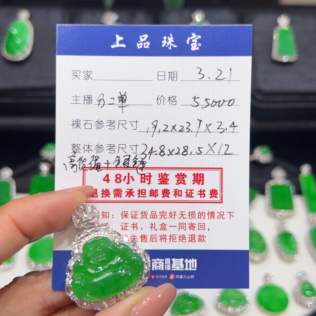 翡翠18K金镶嵌颈饰?*收到货48小时鉴赏期