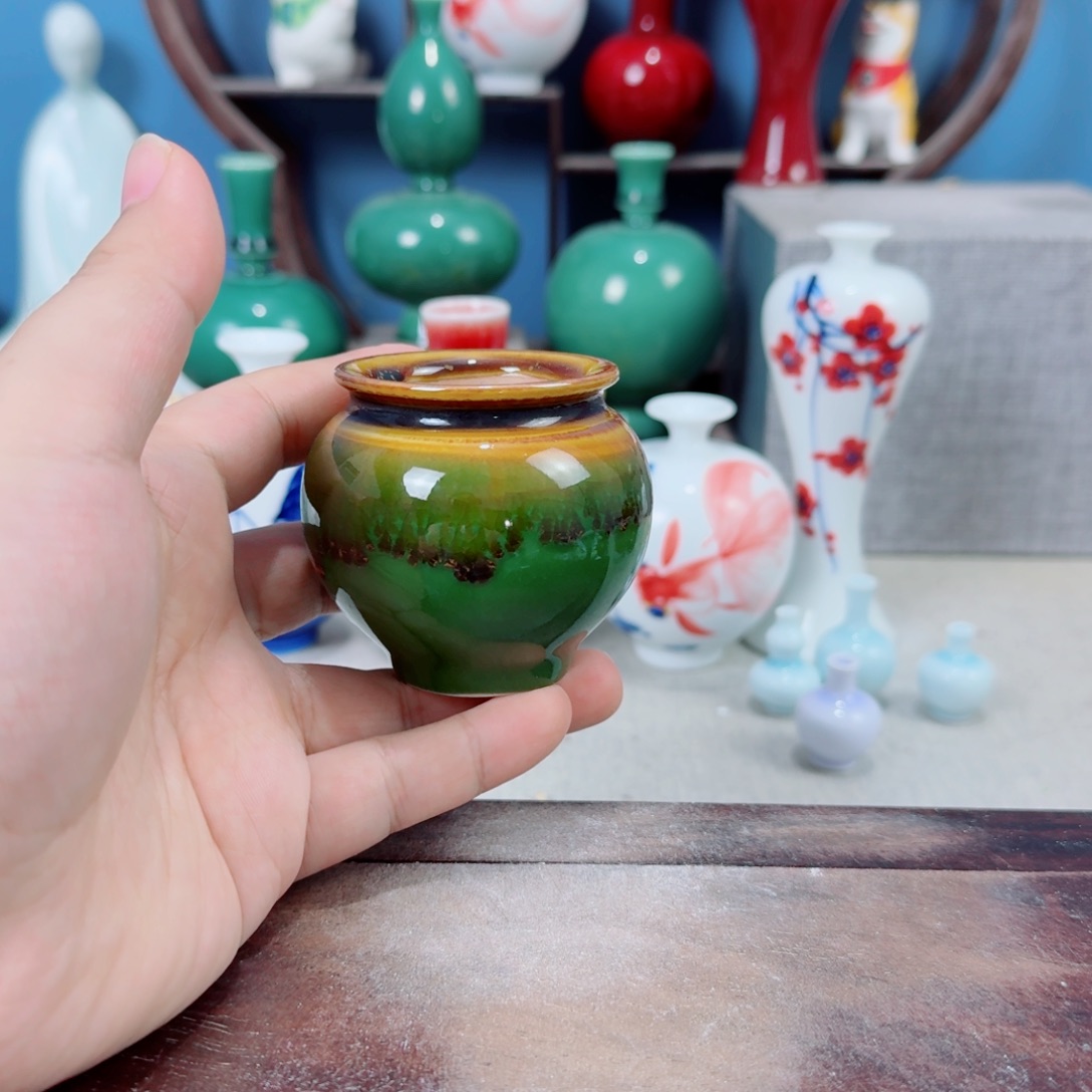 陶瓷手工小花器摆件