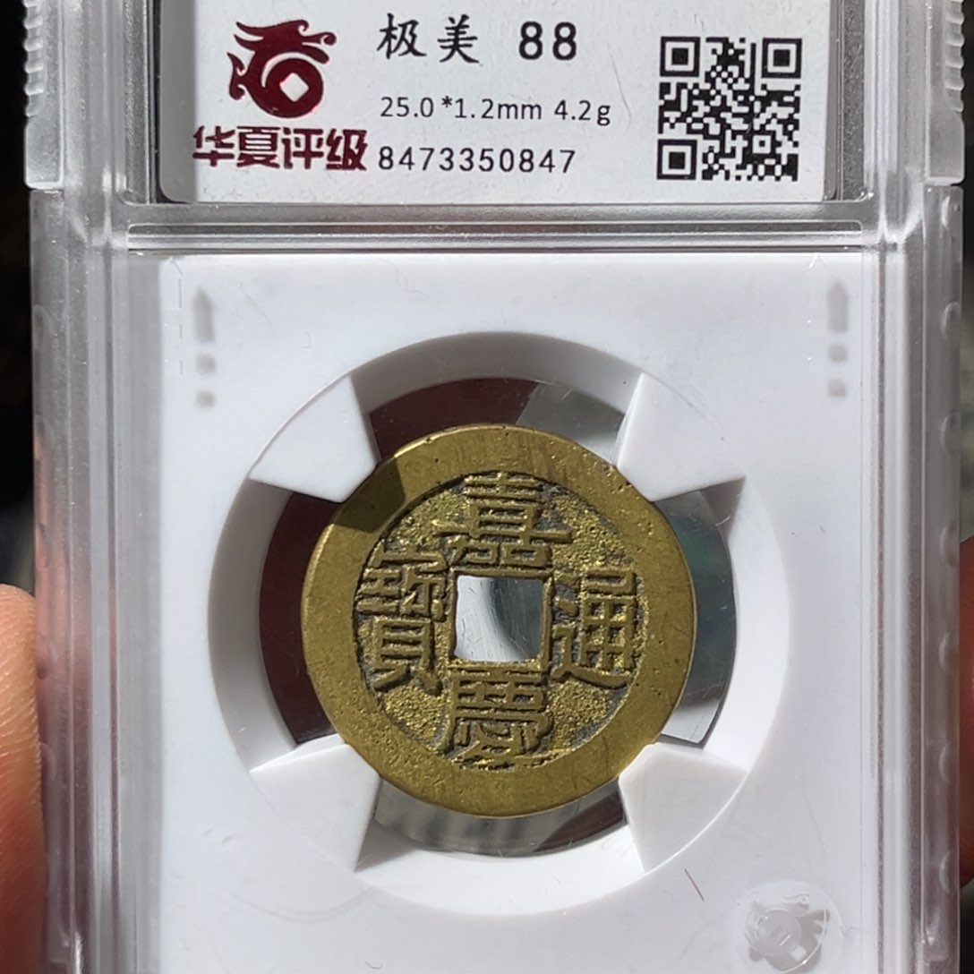 铜?***生大宝，嘉庆通宝，评级编号0847