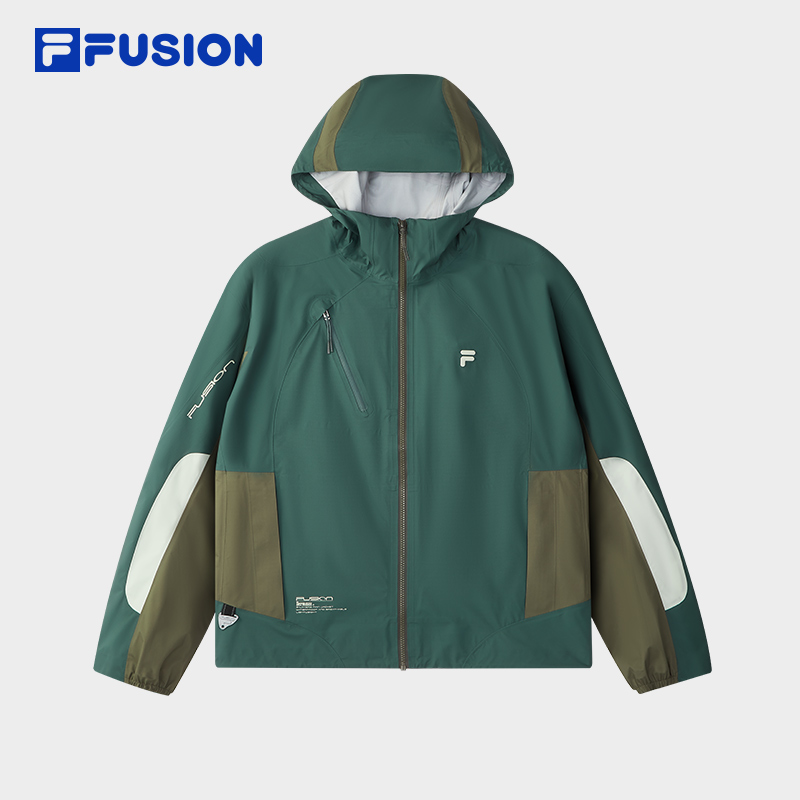 FILA FUSION户外防风耐磨防泼水运动外套宽松秋季连帽T11M531705F