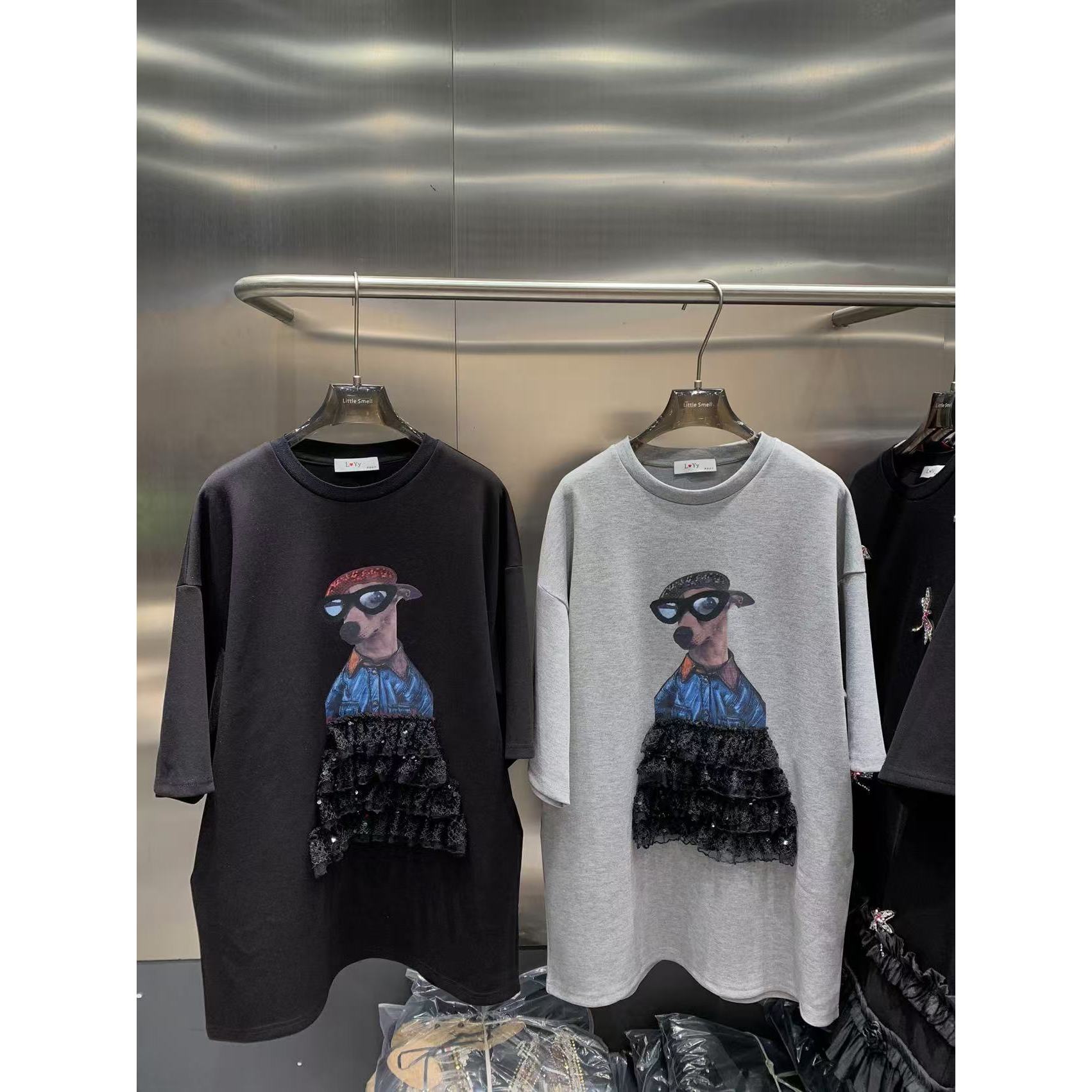 现【莎莎】狗狗蕾丝边卫衣100432