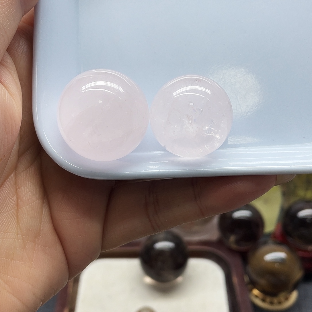 珠宝半成品未镶嵌水晶52粉晶