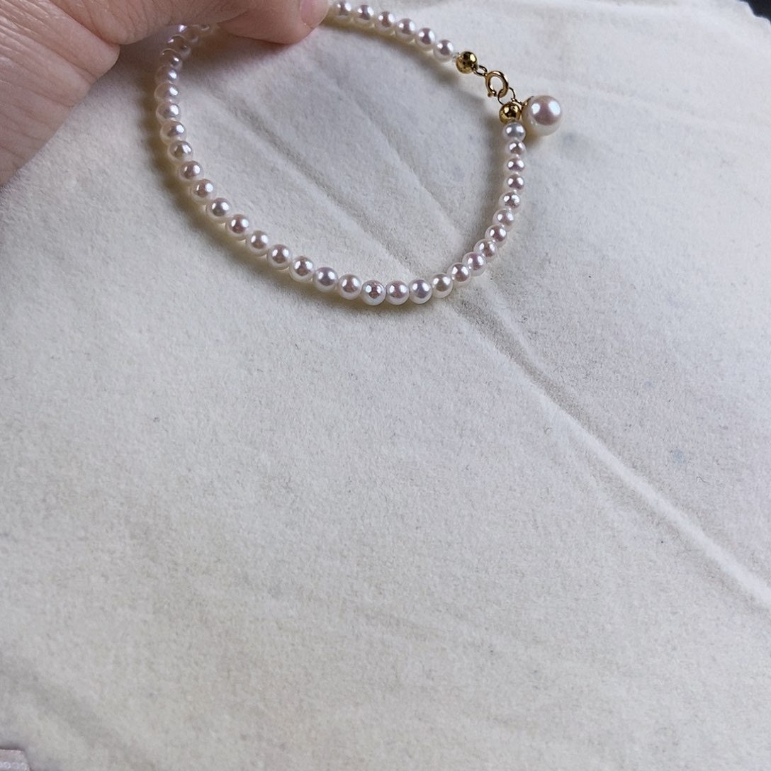 淡水珍珠手绳银S925镶嵌