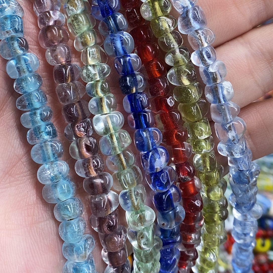 颈饰琉璃尼泊尔三角夹心隔片一条 