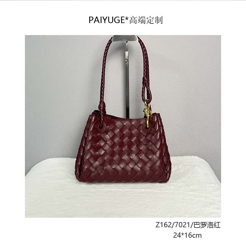 Z162/7021/巴罗洛红 高端订制女士单肩斜挎手提包1141孤品