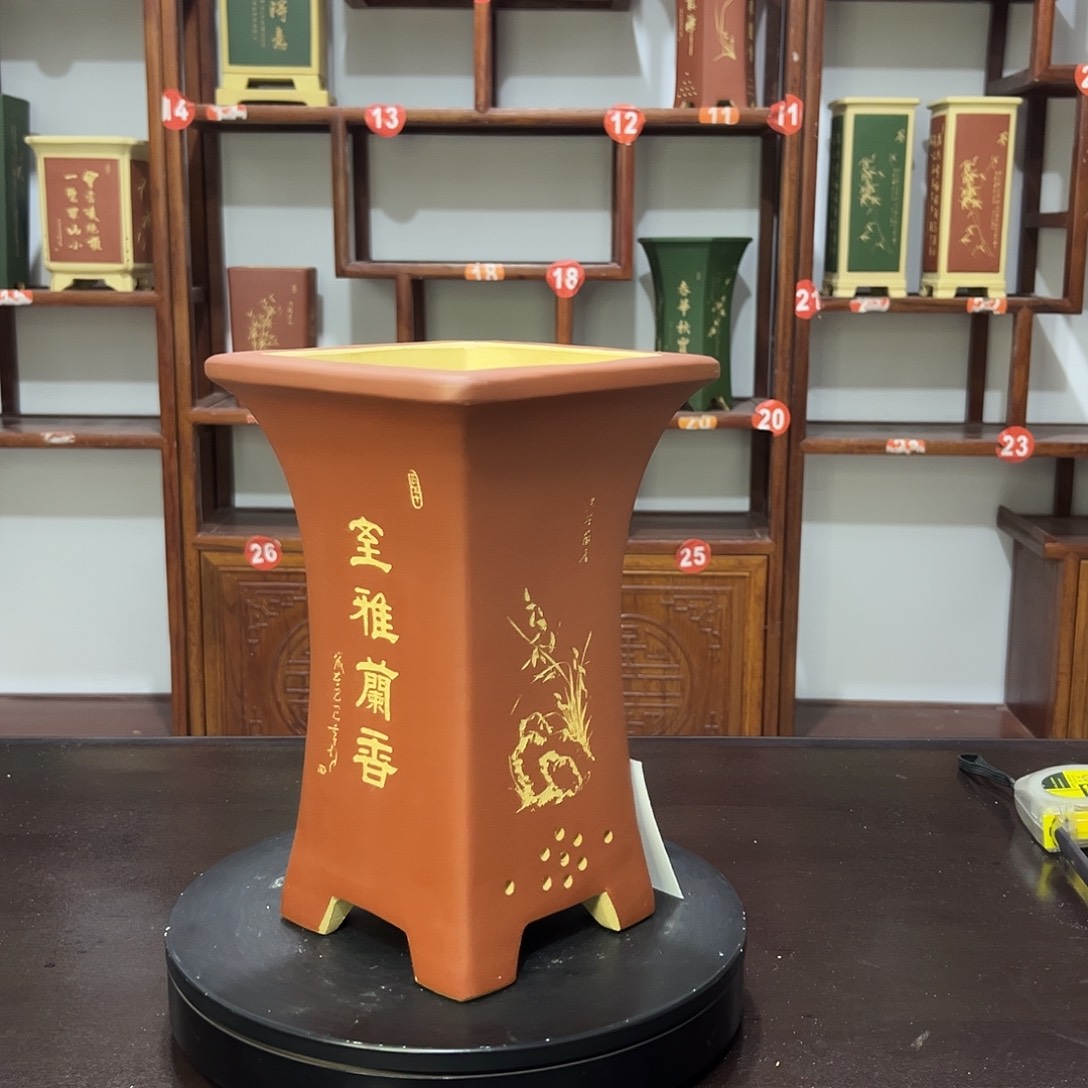 紫砂花盆紫砂花盆