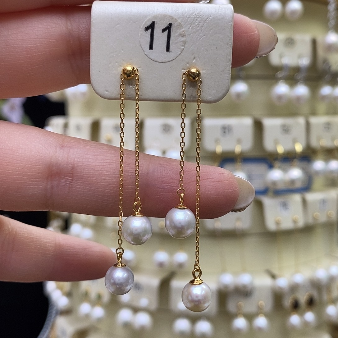 耳饰淡水珍珠银S925镶嵌