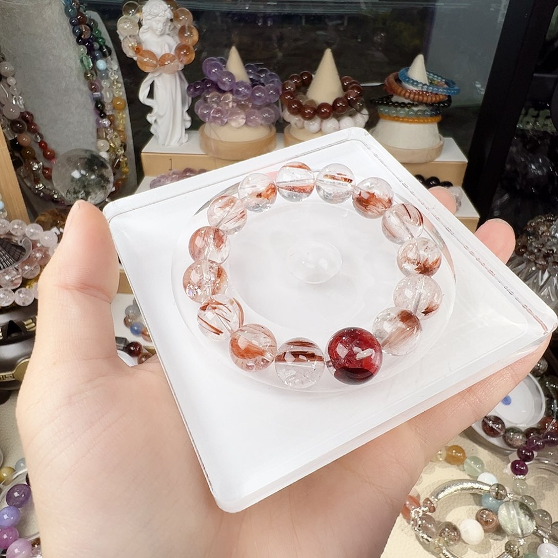 非金属红兔毛 红胶花  