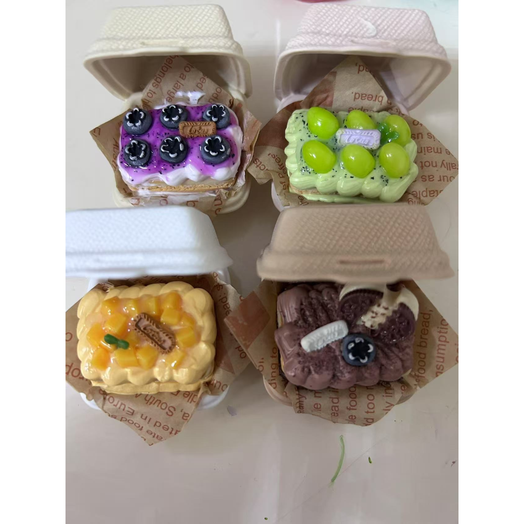 手工黏土舒芙蕾，纯摆件无磁铁。